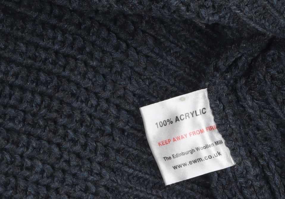 P.G. Field Men’s Blue Chunky Knit 1/2 Zip Jumper XL Acrylic Country Style
