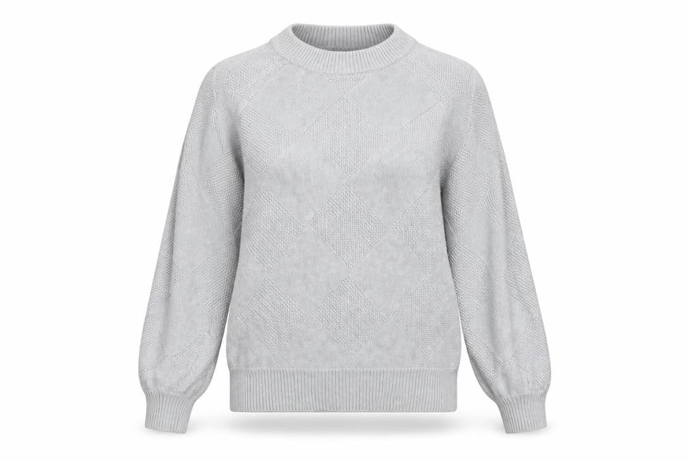 Sweaty Betty Womens Grey Cotton Wool Crew Neck Pullover Jumper M