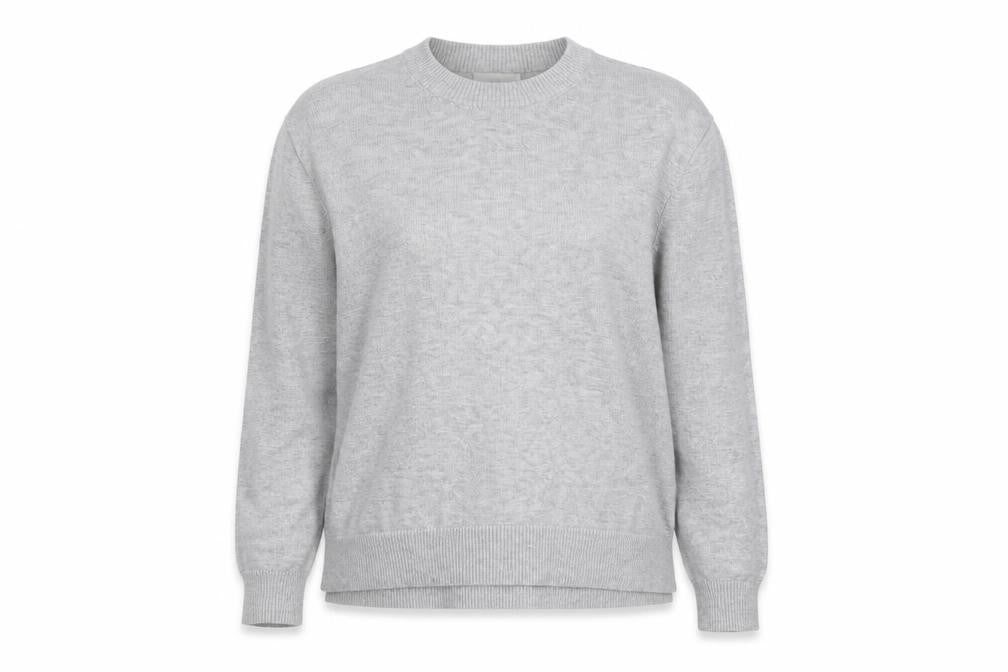 H&M Women Grey Crew Neck Knit Pullover Jumper Size 12