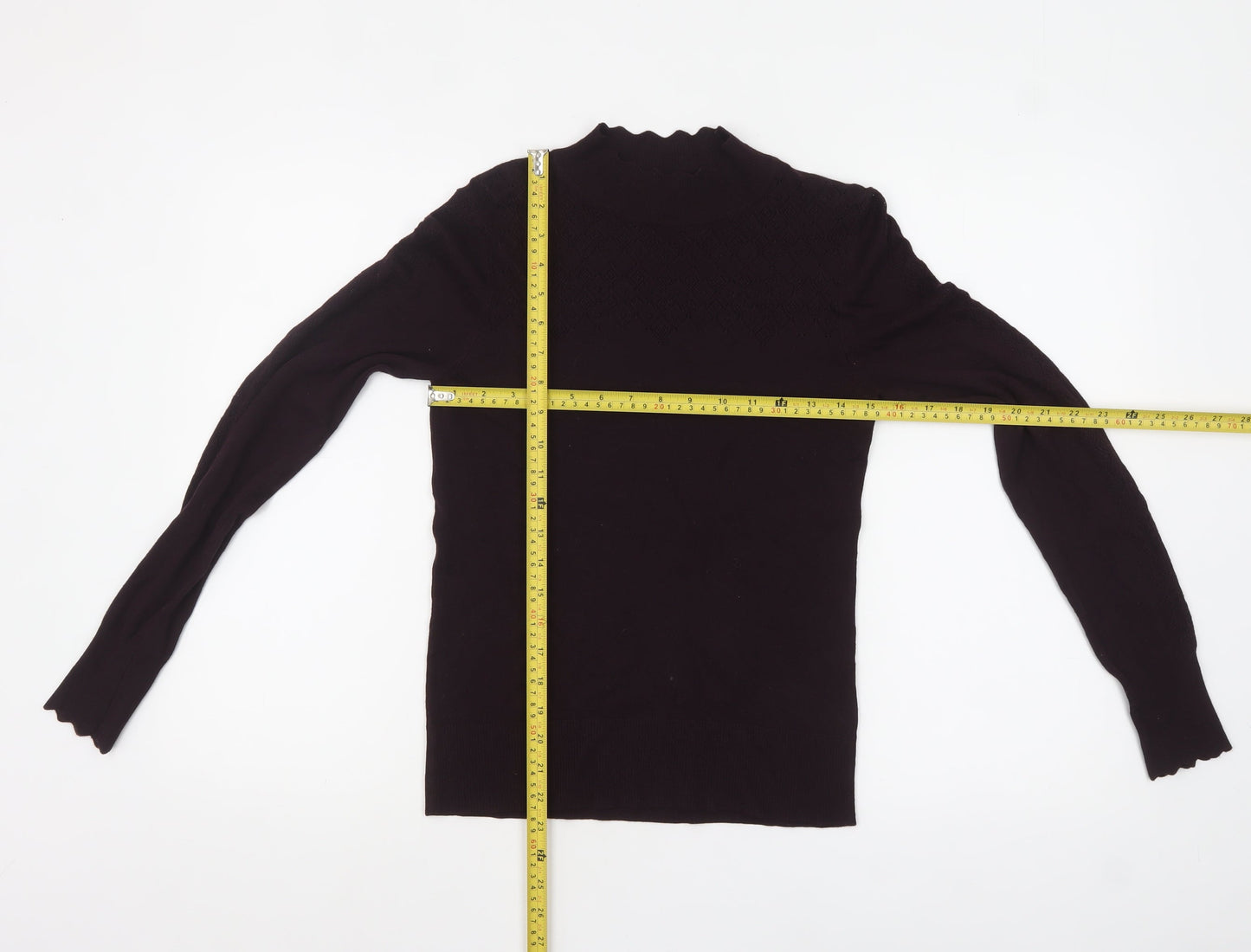 Warehouse Women’s Black Mock Neck Long Sleeve Knit Jumper Size 8