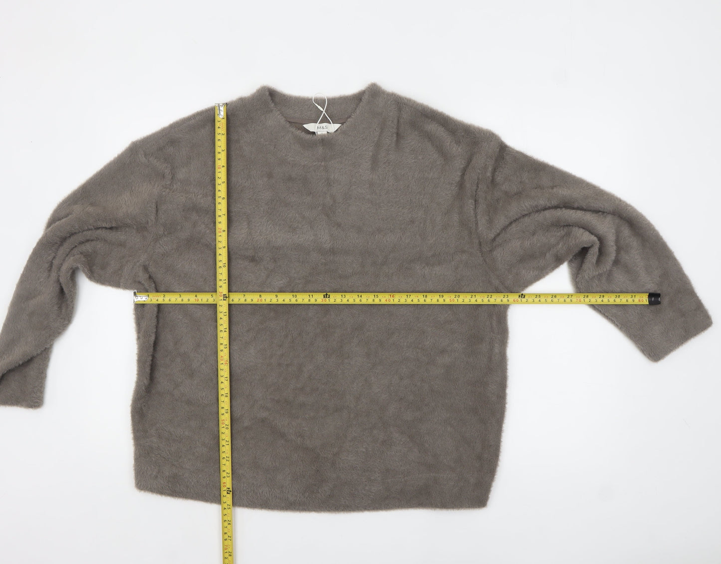 Marks and Spencer Womens Grey L Pullover Crew Neck Jumper