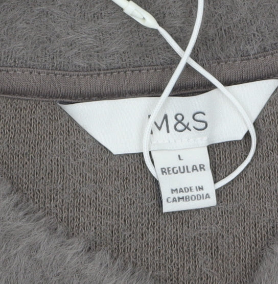 Marks and Spencer Womens Grey L Pullover Crew Neck Jumper