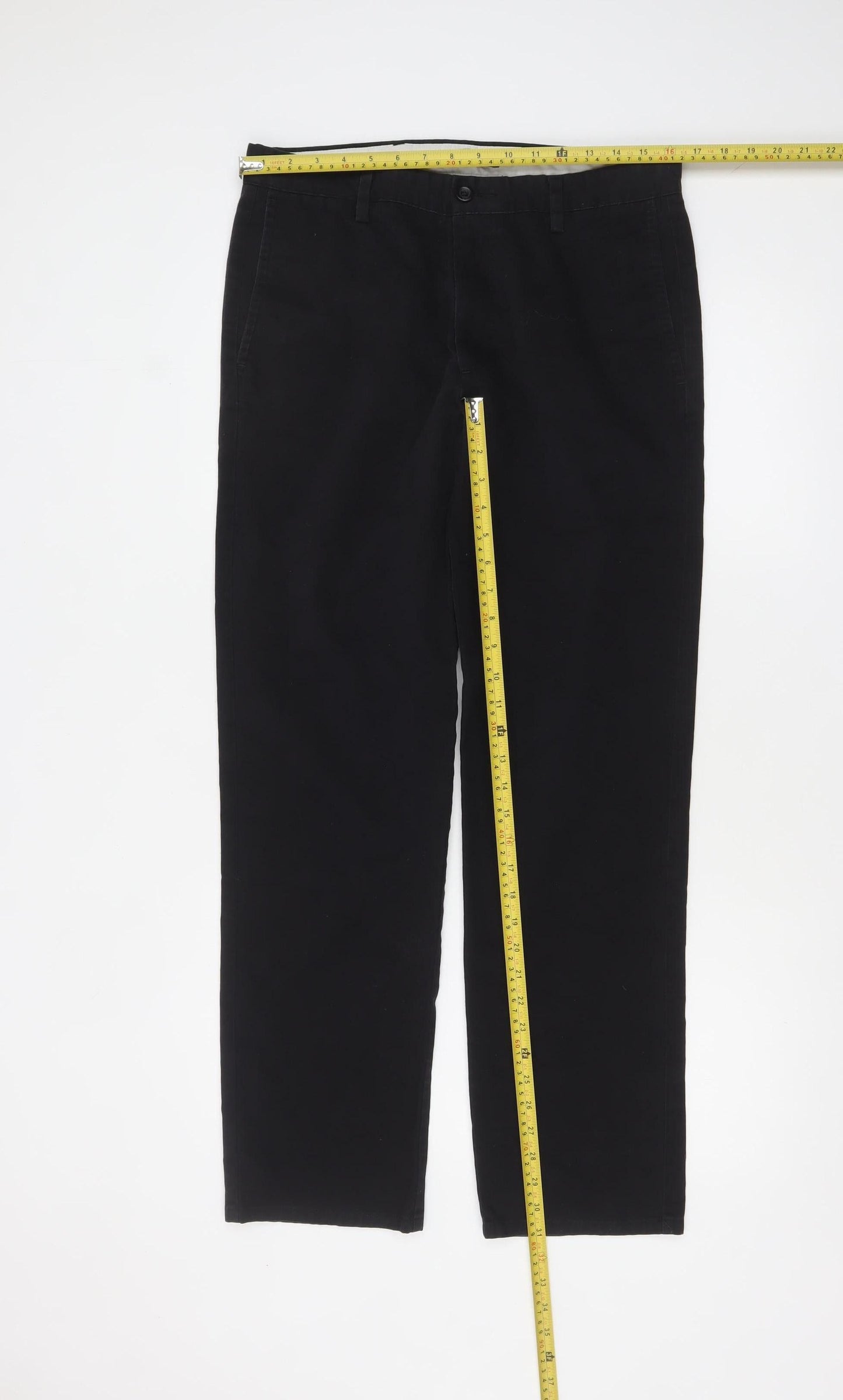 Dockers Men's Black Slim Fit Chino Trousers 33x32