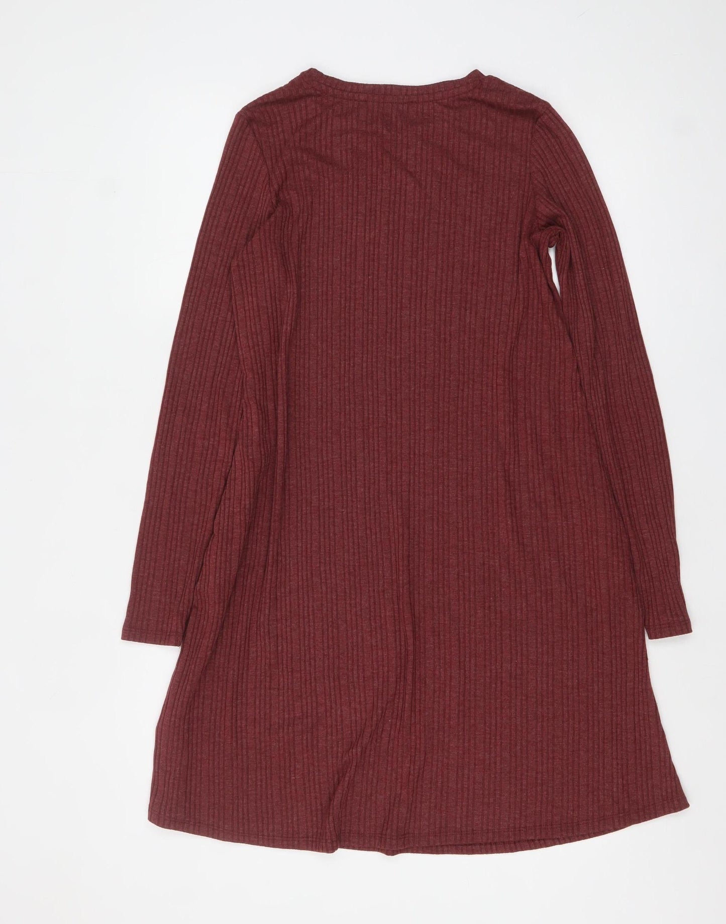 Marks and Spencer Women Red Knit A-Line Dress Size 10