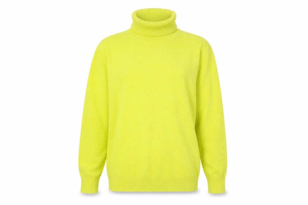 Marks & Spencer Women’s Yellow Roll Neck Jumper Size M