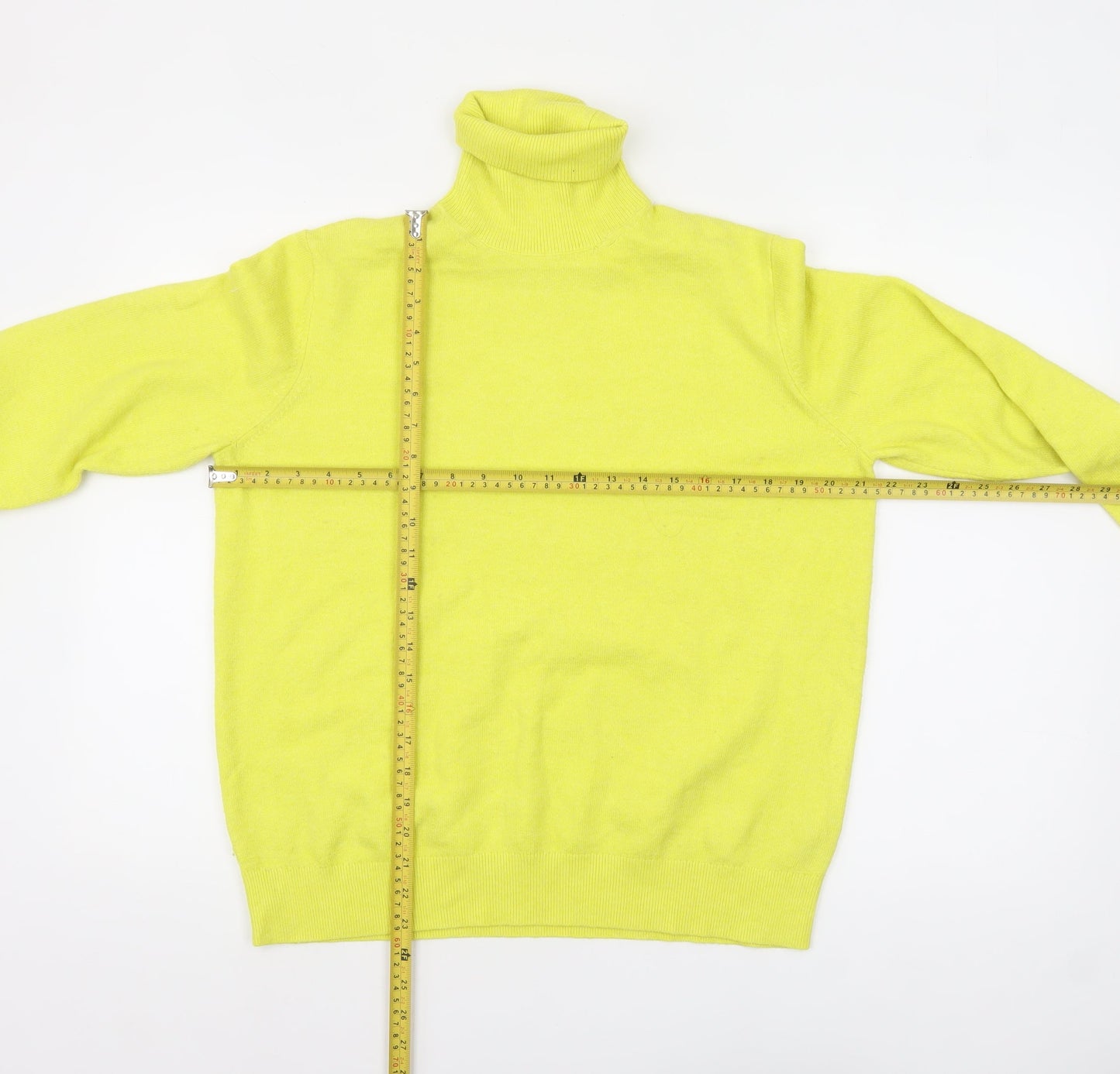 Marks and Spencer Women’s Yellow Roll Neck Jumper Size M