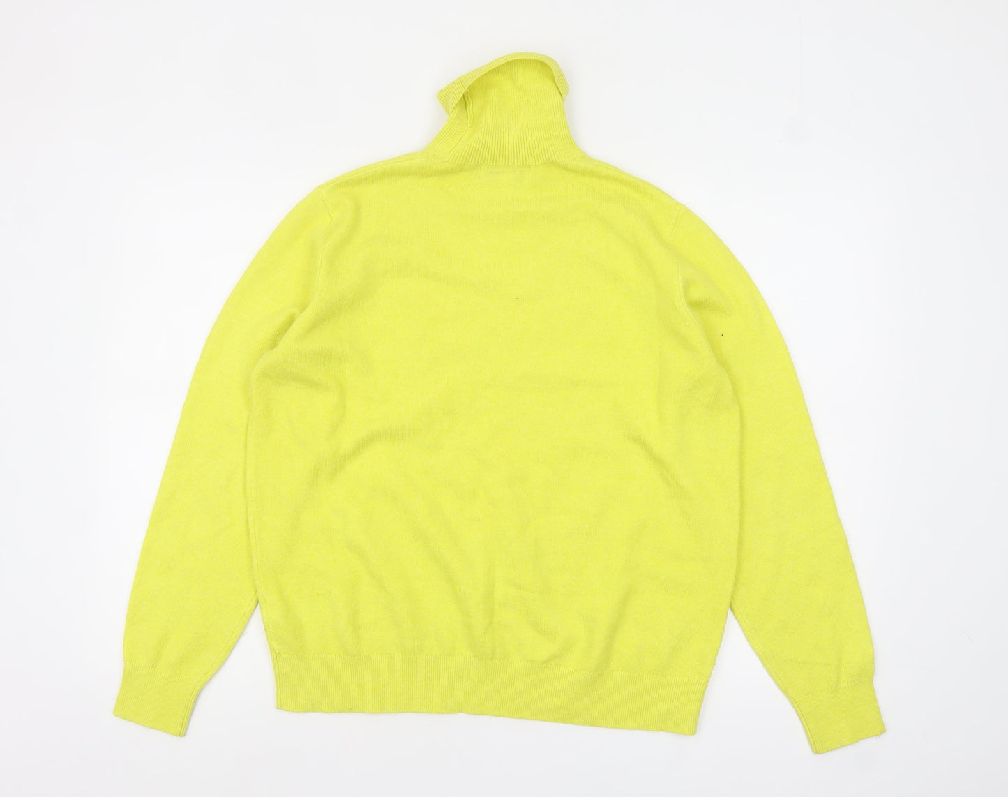 Marks and Spencer Women’s Yellow Roll Neck Jumper Size M