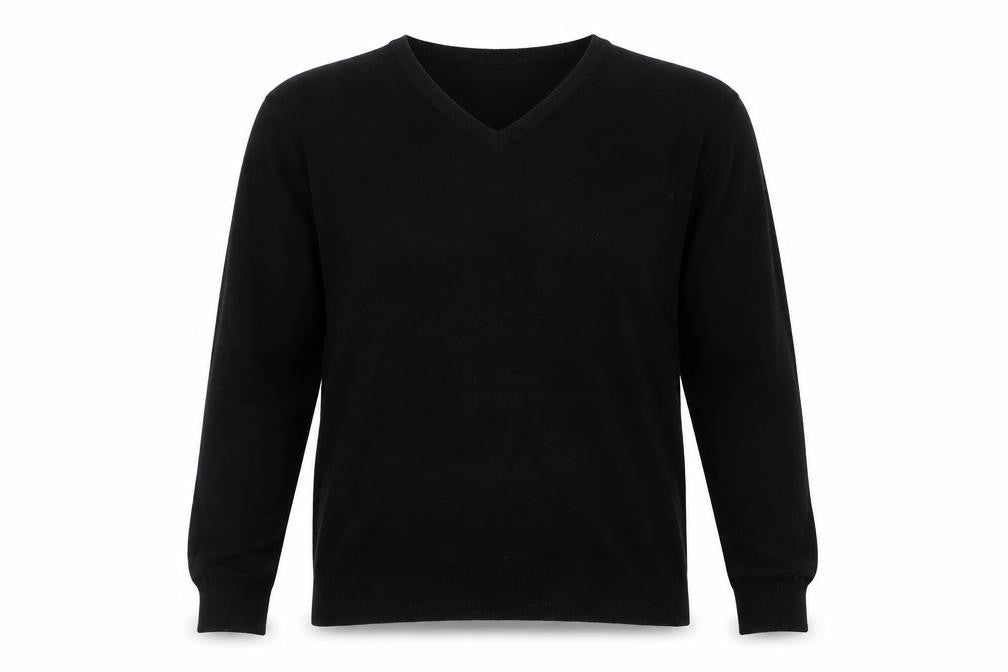Marks & Spencer Men's Black V-Neck Acrylic Jumper Medium Regular Fit