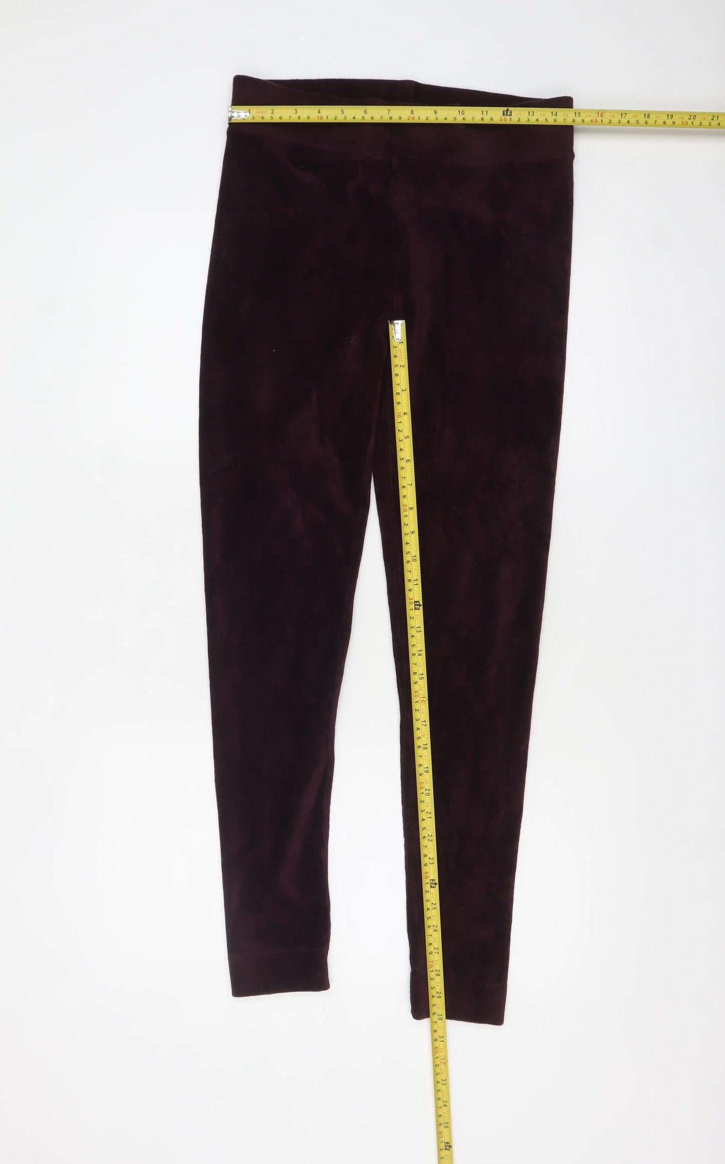 Marks and Spencer Women’s Purple Velour Leggings Size 12 Tall