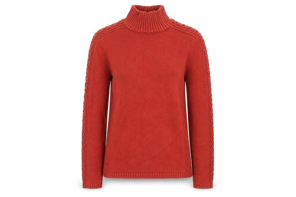 Principles Women’s Red Roll Neck Cotton Jumper Size 12