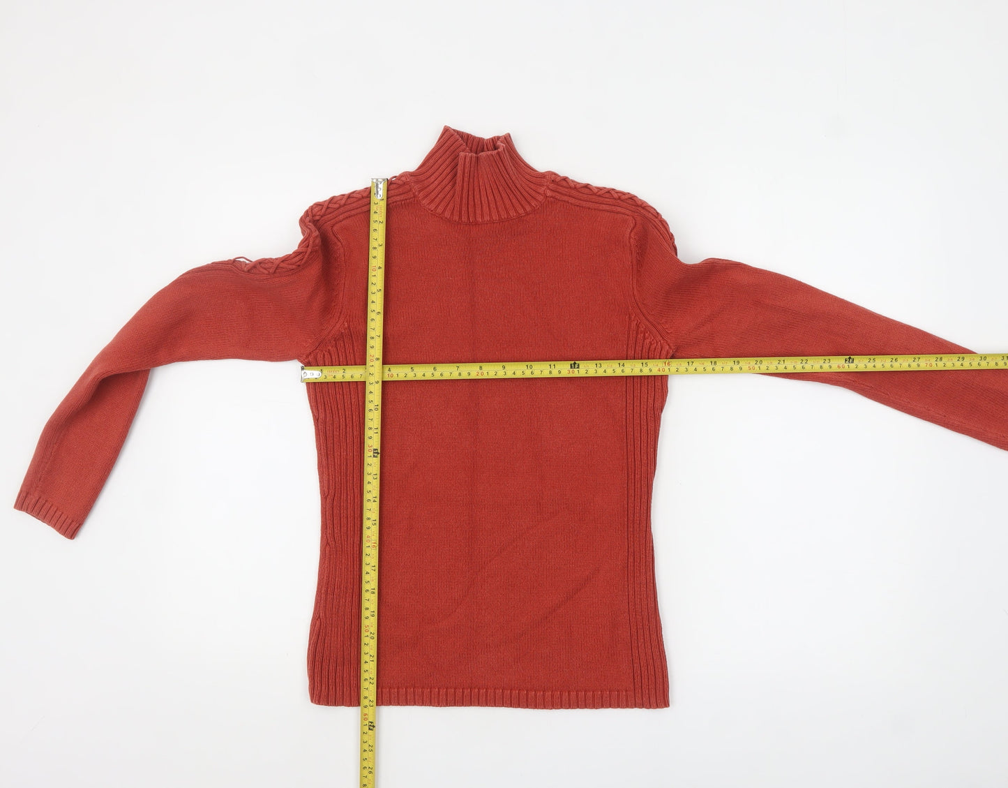Principles Women’s Red Roll Neck Cotton Jumper Size 12