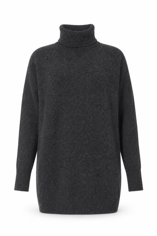 Vero Moda Womens Grey Roll Neck Long Sleeve Chunky Knit Jumper XS
