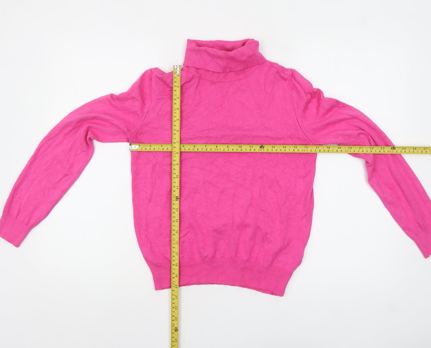 Marks and Spencer Women’s Pink Roll Neck Jumper Size 10