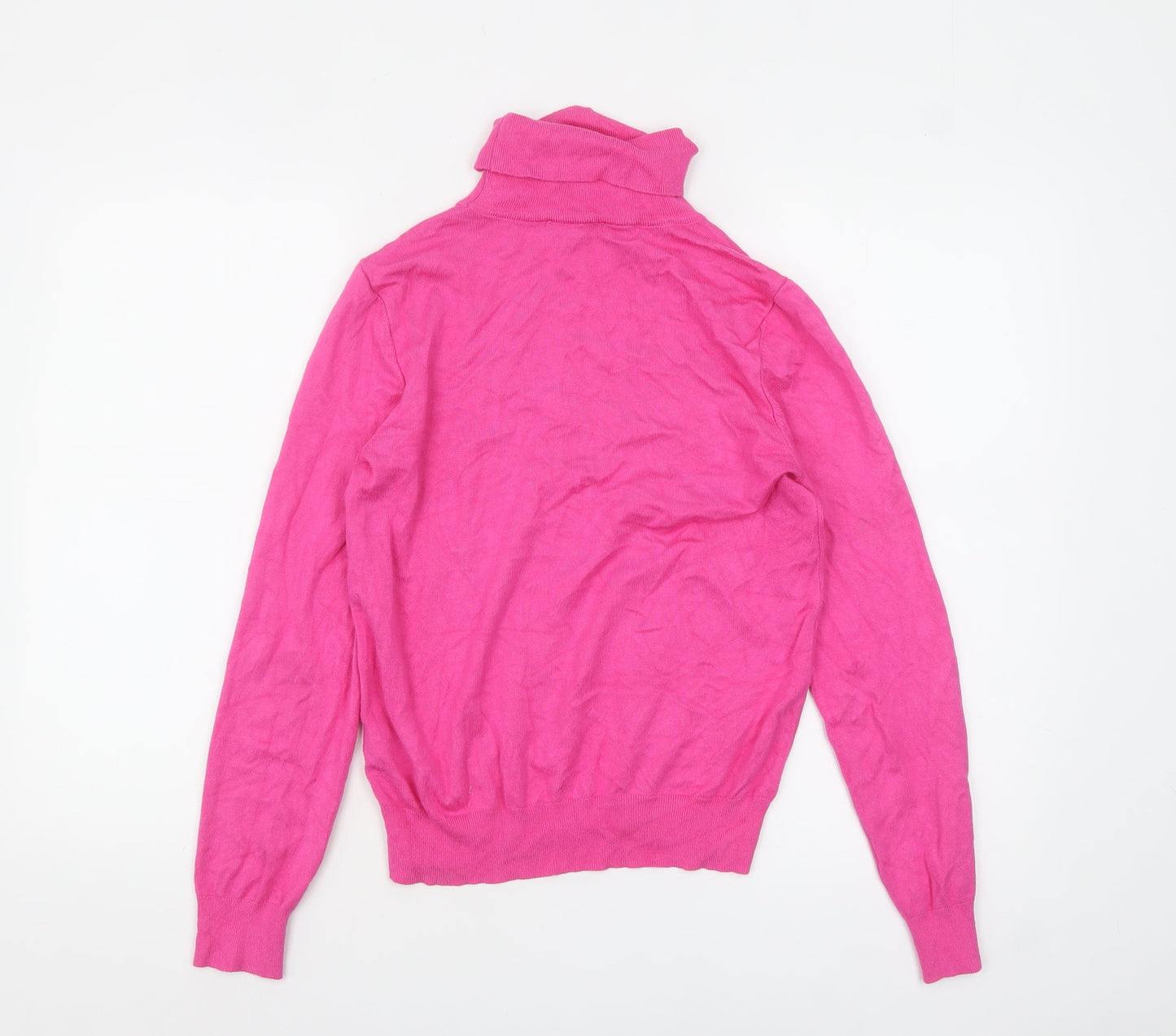 Marks and Spencer Women’s Pink Roll Neck Jumper Size 10