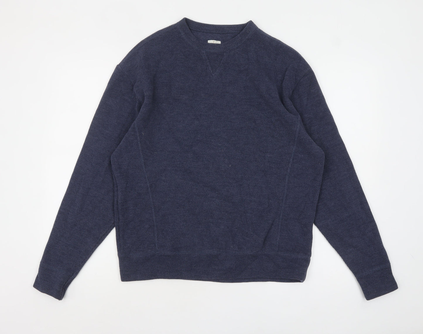 Calvin Klein Jeans Men's Blue Crew Neck Cotton Pullover Jumper Size M