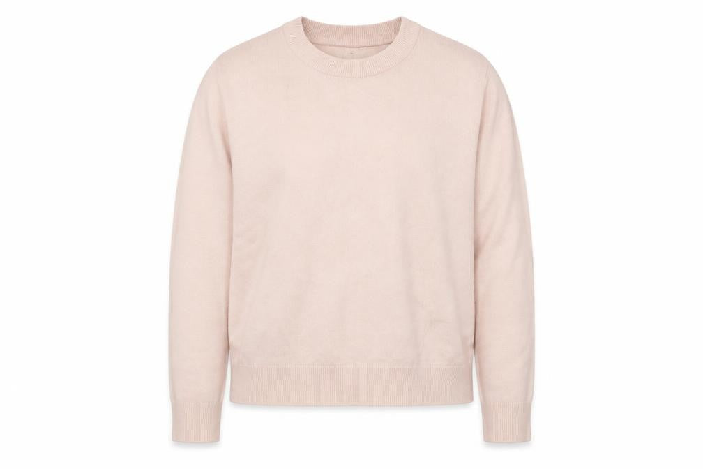 Marks & Spencer Womens Pink Crew Neck Wool Blend Jumper M