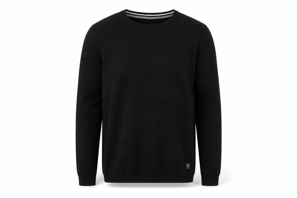 Pull&Bear Men’s Black Cotton Crew Neck Jumper Size L