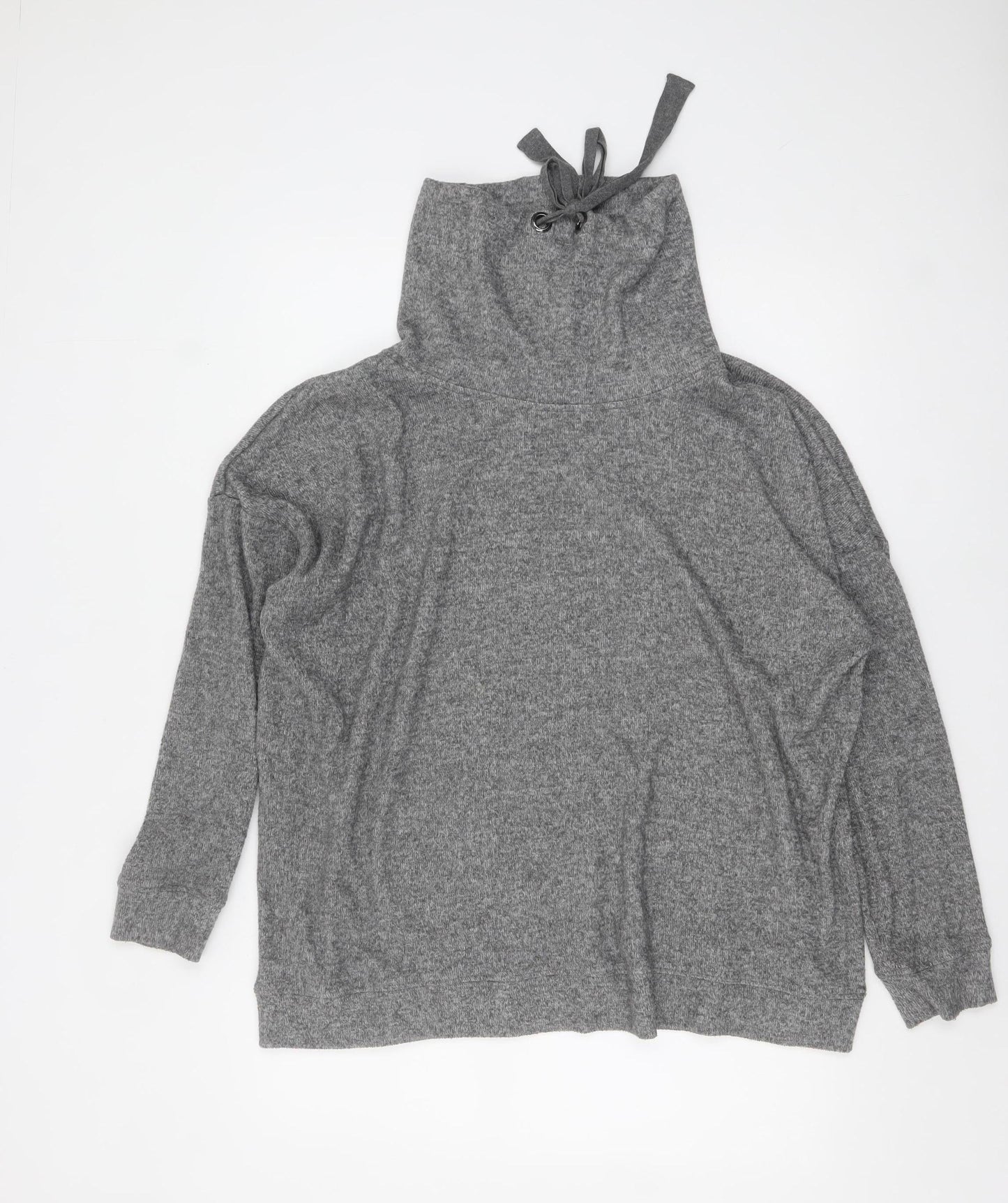 F&F Women’s Grey High Neck Knit Pullover Jumper Size 18