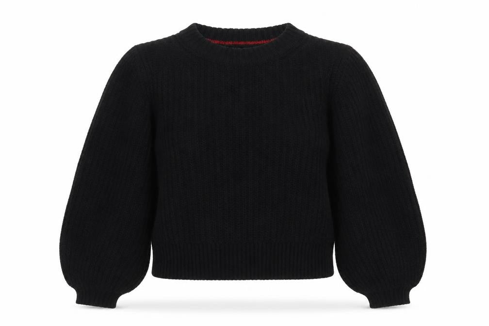 Boden Women's Black Chunky Knit Crew Neck Pullover Jumper Size L