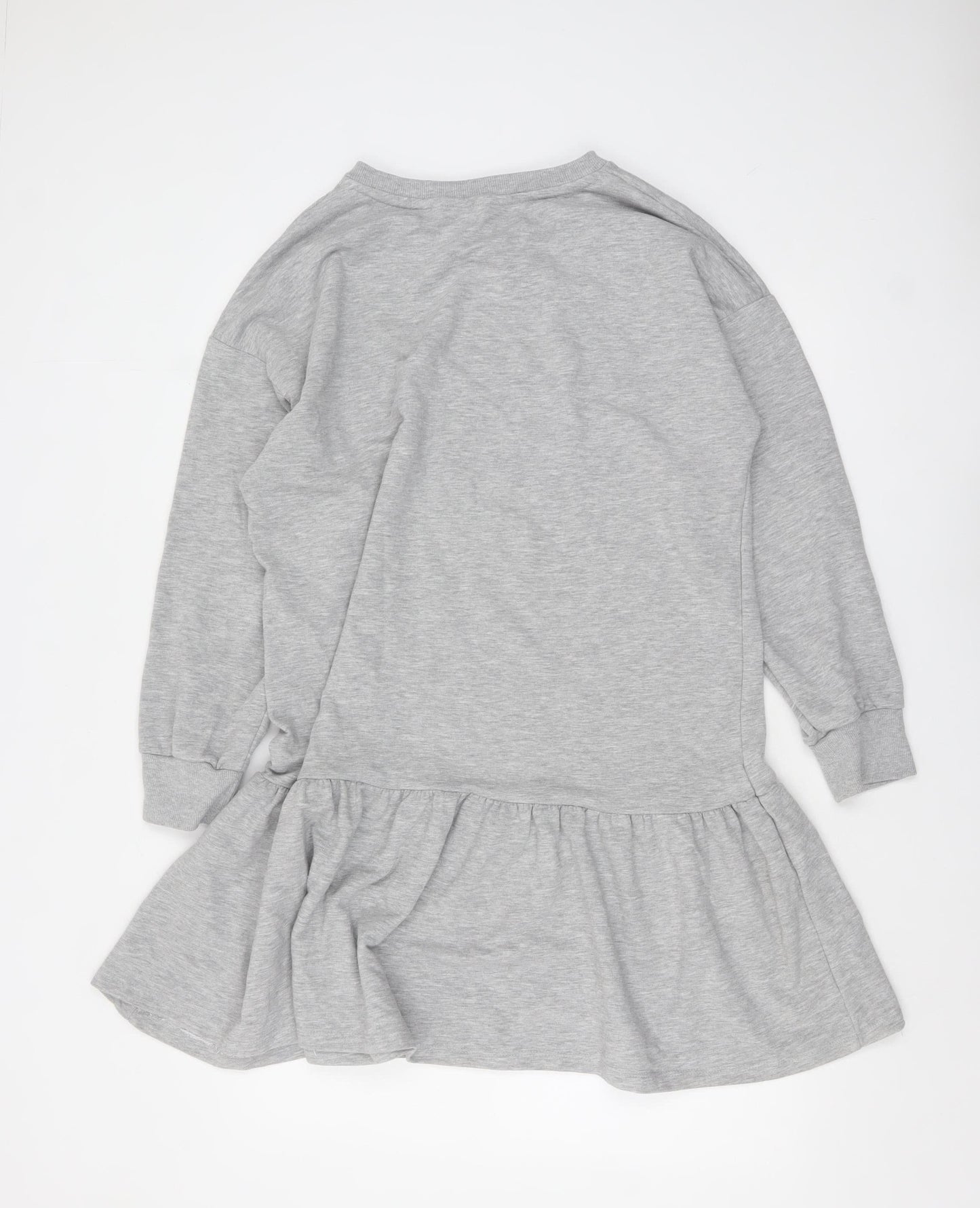 Nutmeg Women Grey Size 16 Long Sleeve Swing Dress
