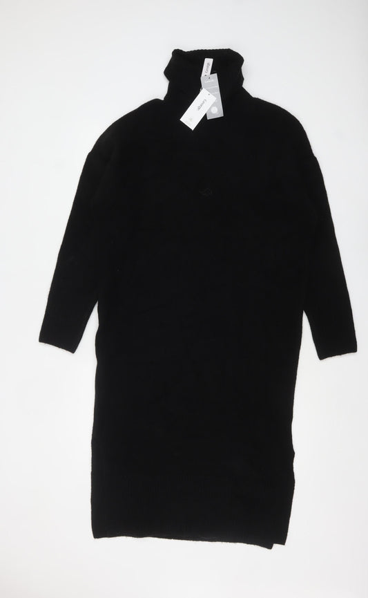 George Women’s Black Roll Neck Jumper Dress Size 12-14