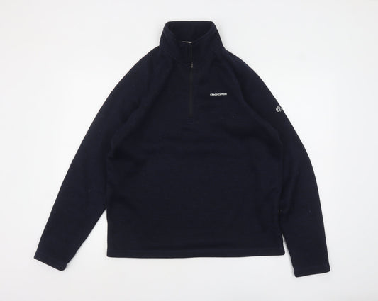 Craghoppers Men's Blue Fleece Half Zip Pullover Sweatshirt L
