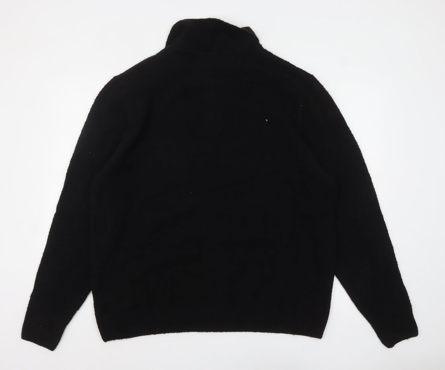 Marks and Spencer Autograph Men's Black XL Collared Henley Jumper