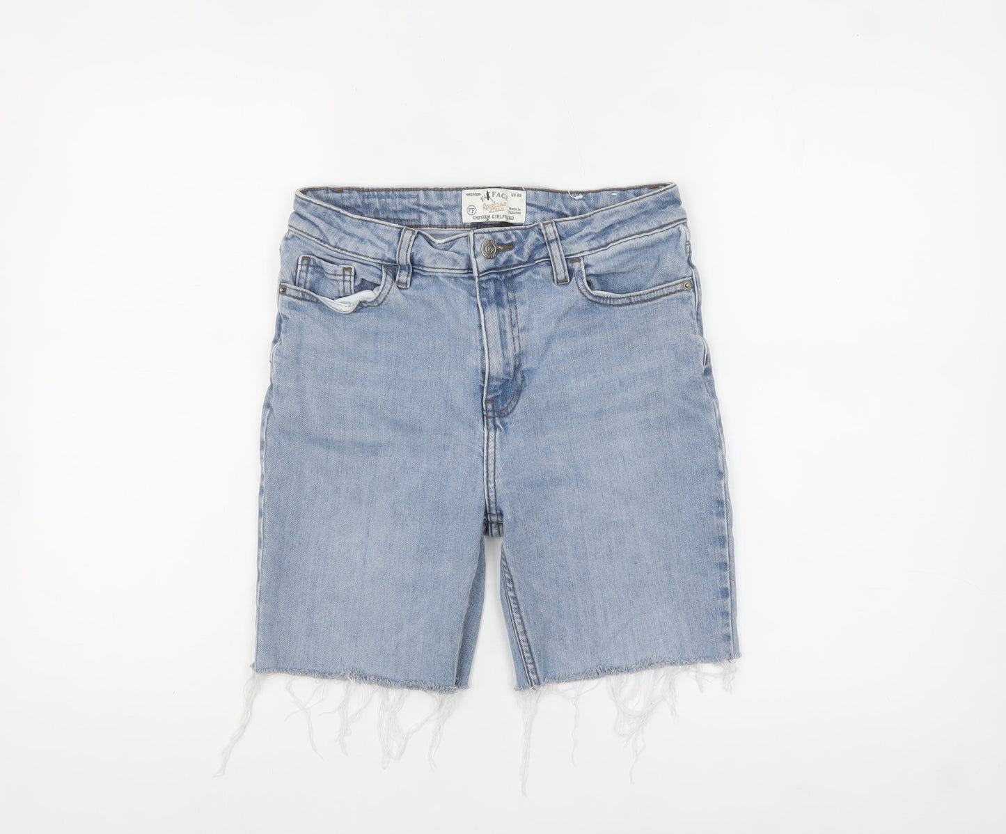 FatFace Women Blue 8R Cut-Off Denim Chesham Girlfriend Shorts