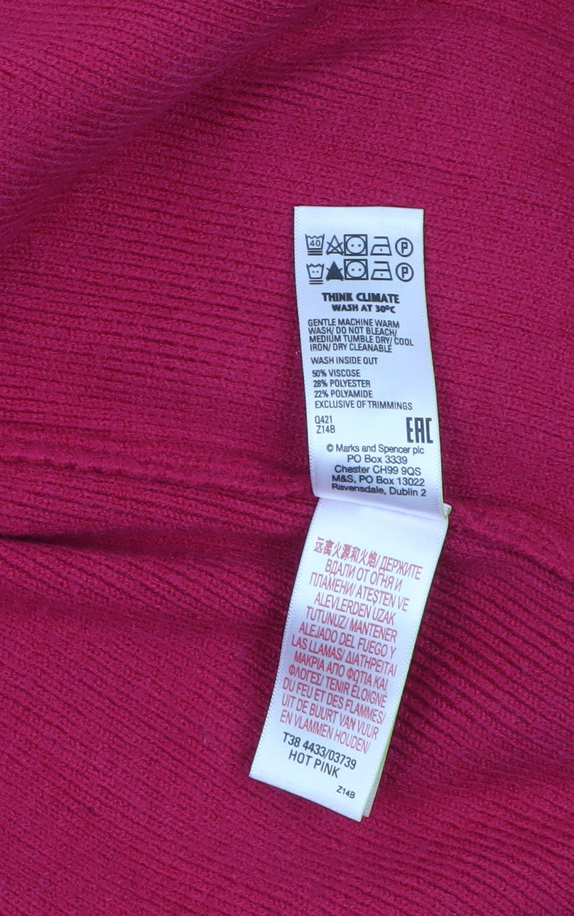 Marks and Spencer Women's Red Long Sleeve Knit Cardigan Size 6