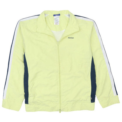 Reebok Womens Yellow Track Jacket Size 14 Full Zip Polyester