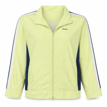 Reebok Womens Yellow Track Jacket Size 14 Full Zip Polyester