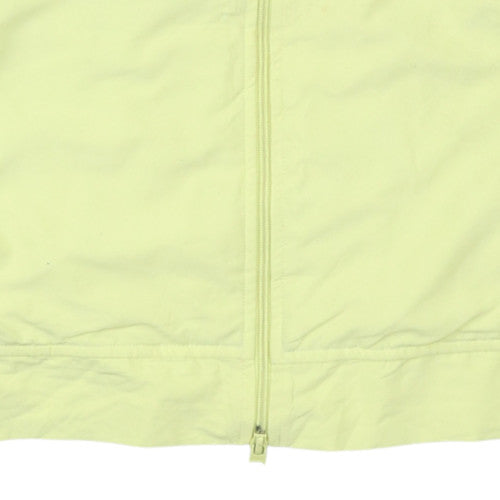 Reebok Womens Yellow Track Jacket Size 14 Full Zip Polyester