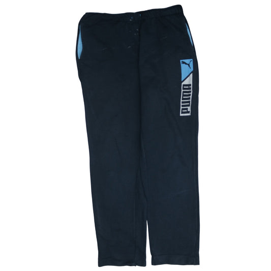 Puma Men's Black L Sweatpants with Logo and Pockets