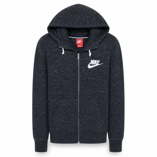 Nike Women Black Full Zip Hoodie Small Hooded Sweatshirt