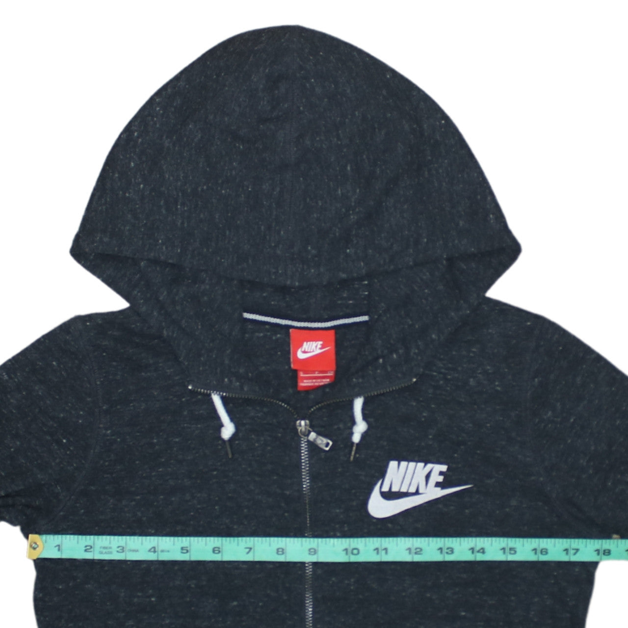 Nike Women Black Full Zip Hoodie Small Hooded Sweatshirt
