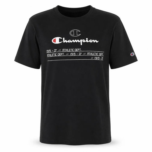 Champion Men's Black Medium Regular Fit Graphic T-Shirt