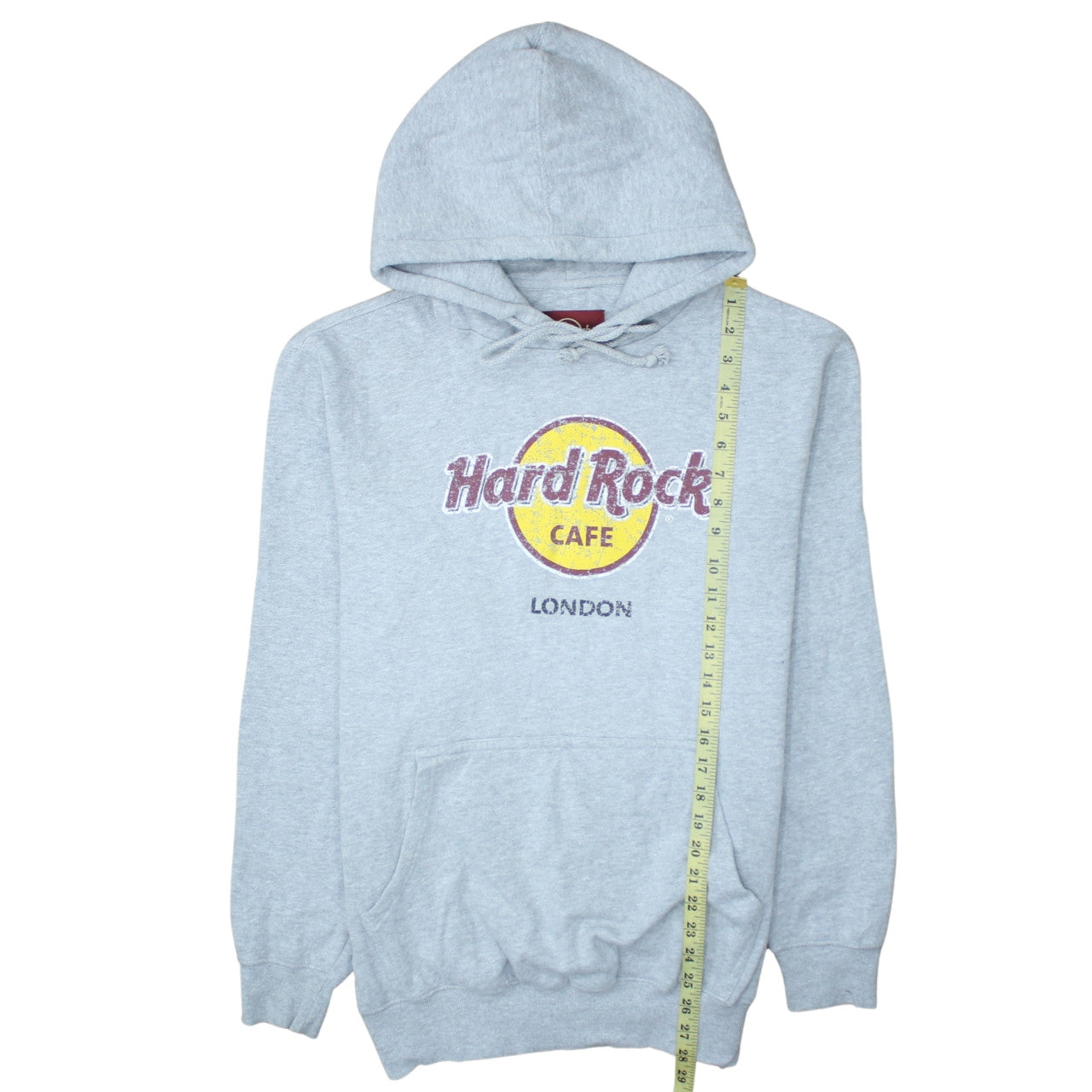 Hard Rock Cafe Men’s Grey Pullover Hoodie Large London Logo