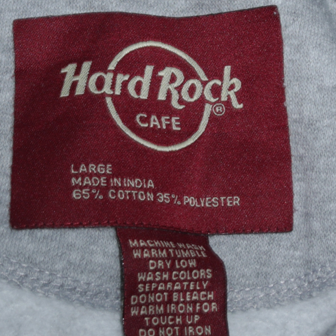 Hard Rock Cafe Men’s Grey Pullover Hoodie Large London Logo