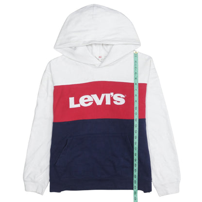 Preloved Levi's Men's Multicoloured Logo Pullover Hoodie Size L - Detail