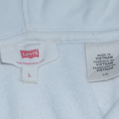 Preloved Levi's Men's Multicoloured Logo Pullover Hoodie Size L - Image 5
