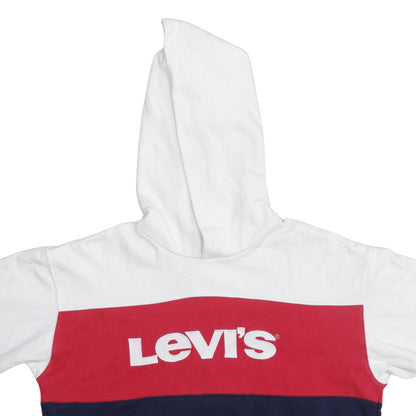 Preloved Levi's Men's Multicoloured Logo Pullover Hoodie Size L - Image 7