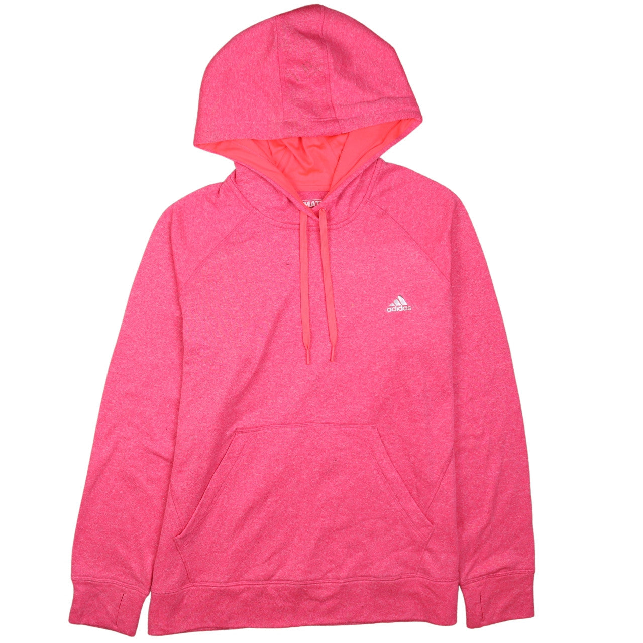 Adidas Womens Pink XL Pullover Hoodie with Kangaroo Pocket