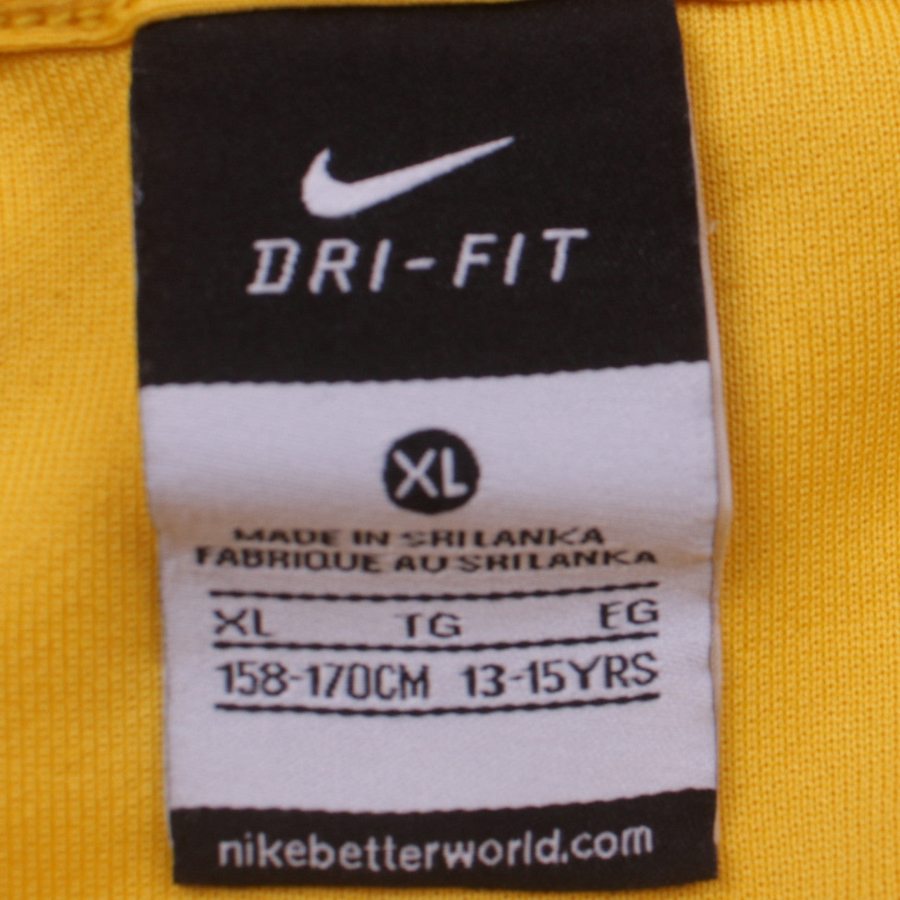 Nike Boys Yellow Dri-Fit Pullover Football Sweatshirt XL 13-15 Years