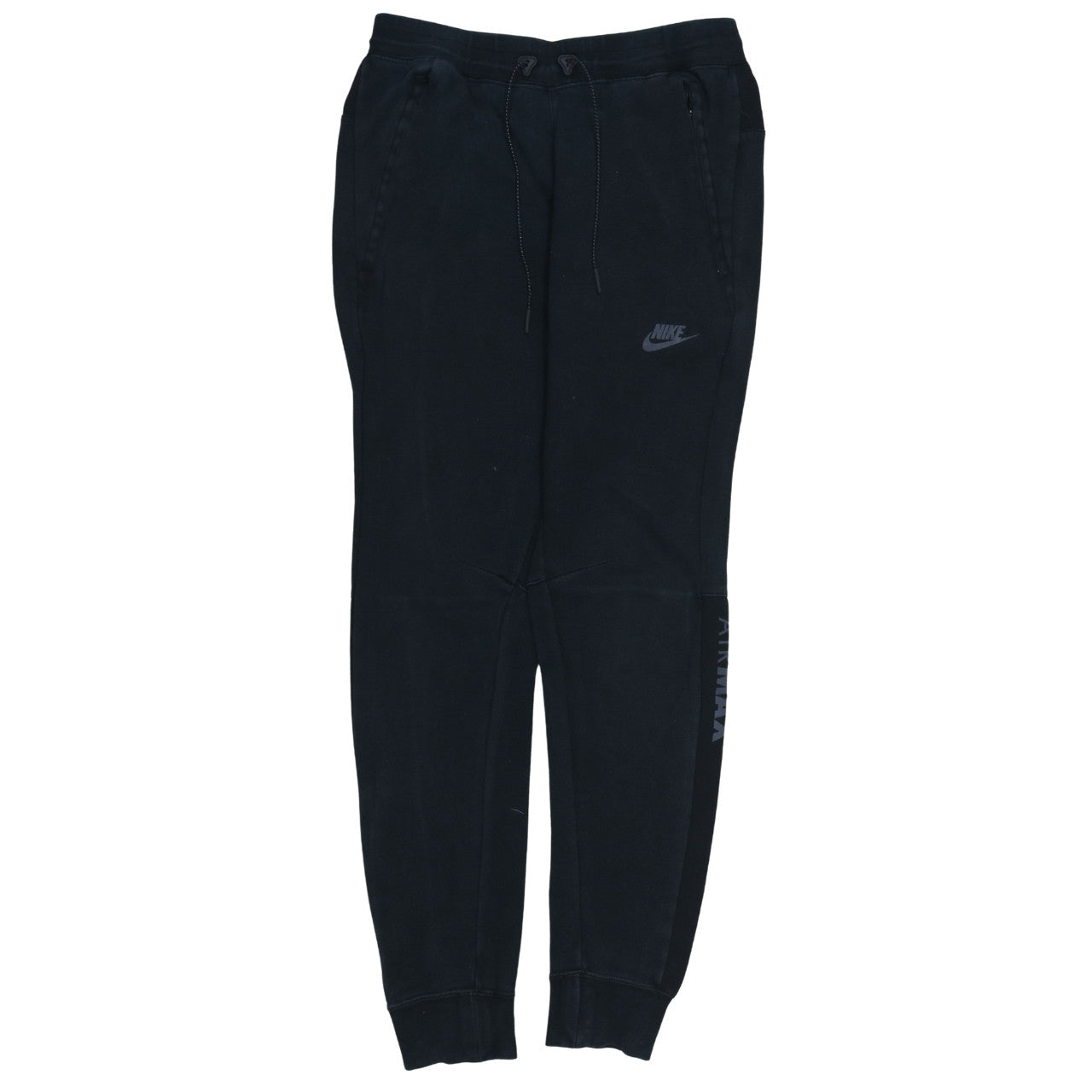 Nike Men's Black Joggers Small Regular Fit Fleece Sweatpants