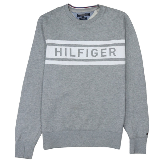 Tommy Hilfiger Men's Grey Logo Sweatshirt Small Classic Fit
