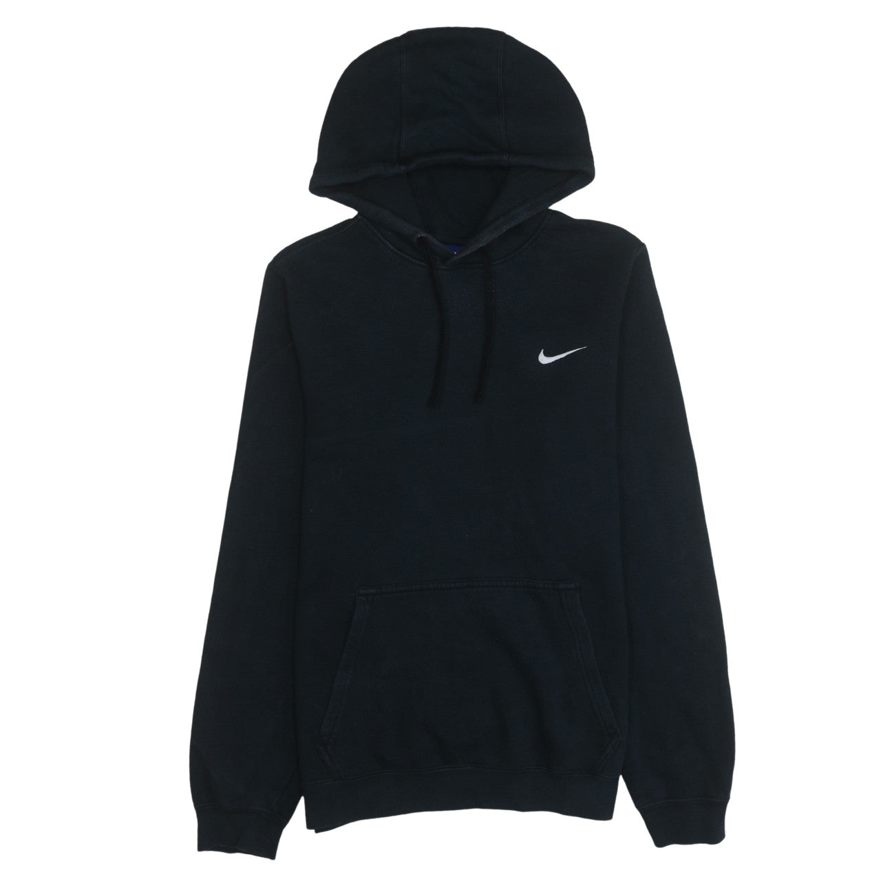 Nike Men's Black Small Pullover Hoodie with Logo Pocket Fleece