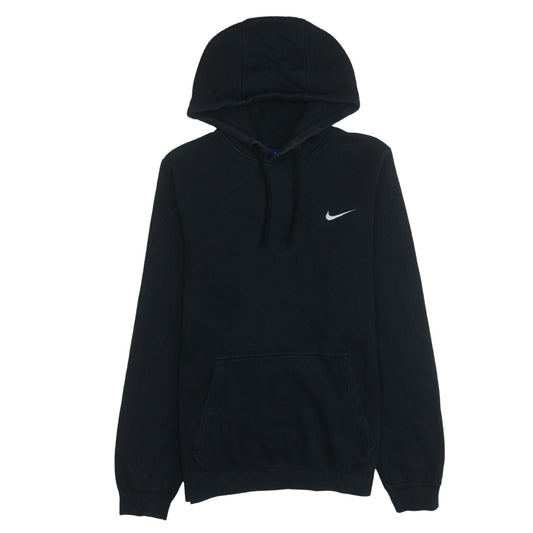 Nike Men's Black Small Pullover Hoodie with Logo Pocket Fleece