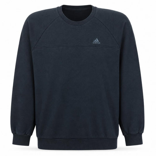 Adidas Mens Black L Pullover Sweatshirt Crew Neck Fleece