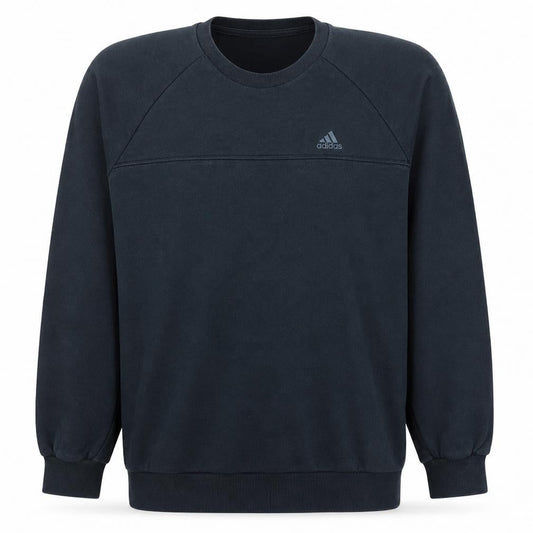 Adidas Mens Black L Pullover Sweatshirt Crew Neck Fleece