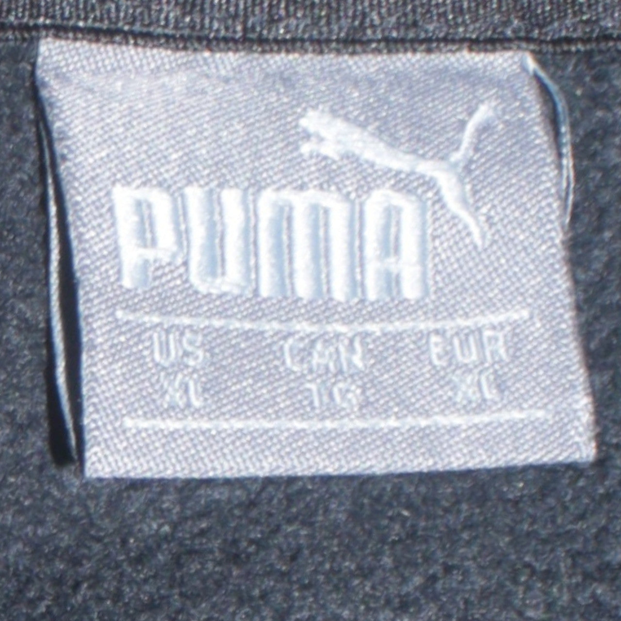 Puma Womens Black XL Pullover Hoodie Cotton Blend Logo Print